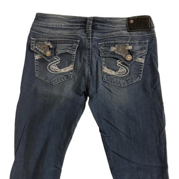 Silver Jeans Co. Pioneer Classic Western Rancher Flare Blue Women's Jeans 31x31 - Picture 5 of 8